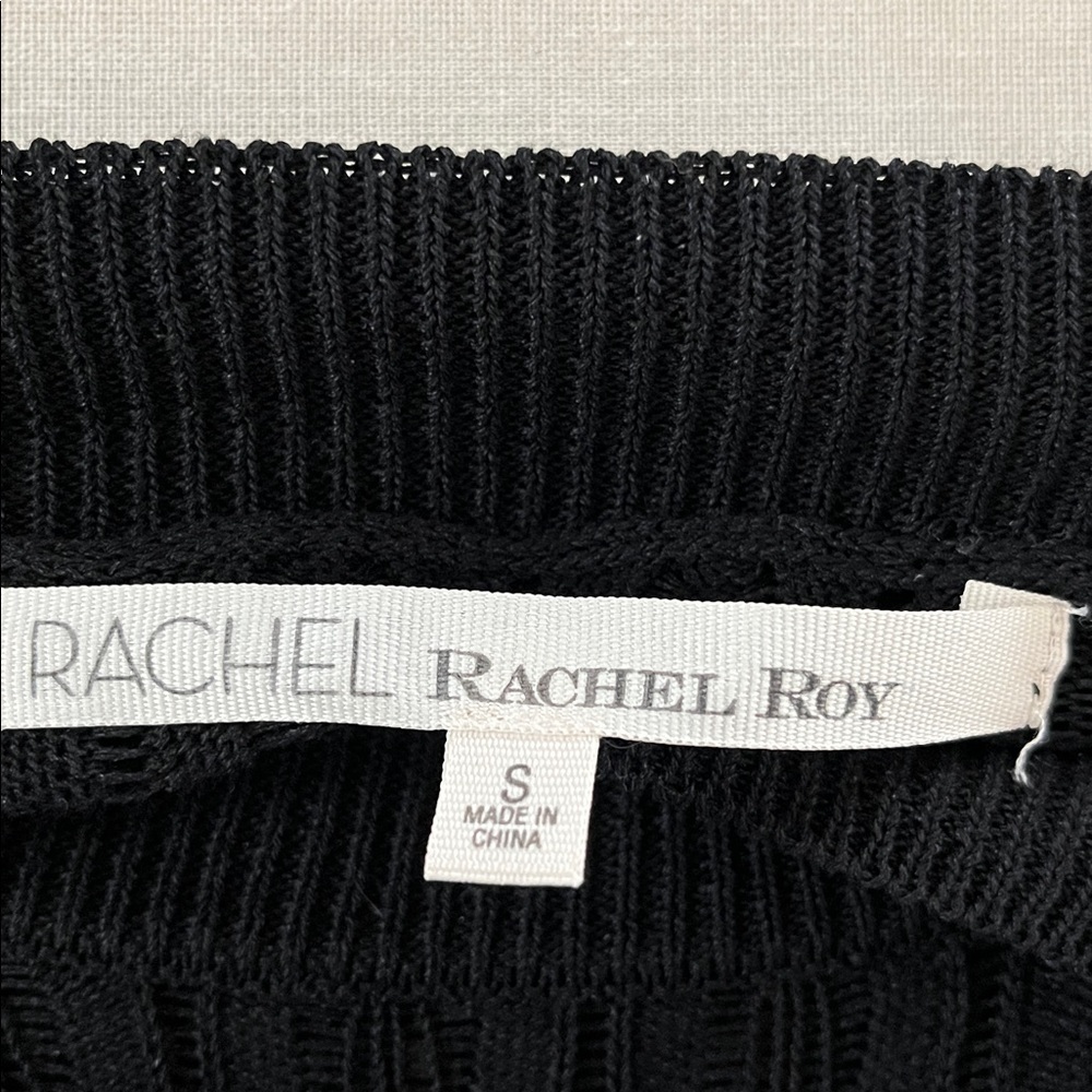 Rachel Roy black thin sweater crew neck size small - Picture 12 of 13